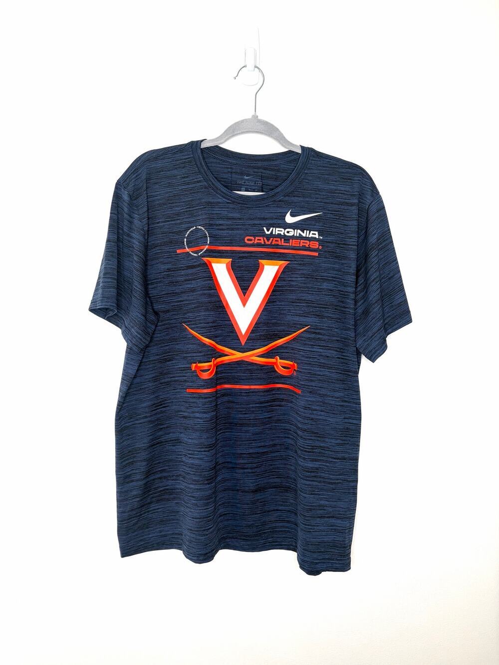 Virginia Cavaliers Nike Dri-Fit Short Sleeve Shirt Men's XL Heathered Blue NCAA